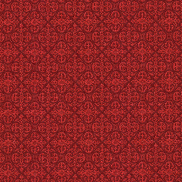 Abbey Moss Red Fabric |#|
