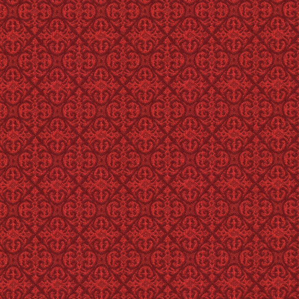 Abbey Moss Red Fabric |#| 