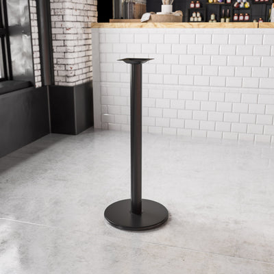 18'' Round Restaurant Table Base with 3'' Dia. Bar Height Column