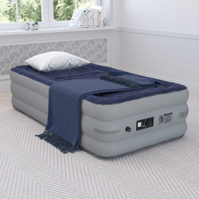 18 inch Air Mattress with ETL Certified Internal Electric Pump and Carrying Case