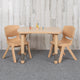 Natural |#| 21.875inchW x 26.625inchL Rectangle Natural Plastic Activity Table Set with 2 Chairs