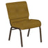 21''W Church Chair in Optik Fabric - Gold Vein Frame