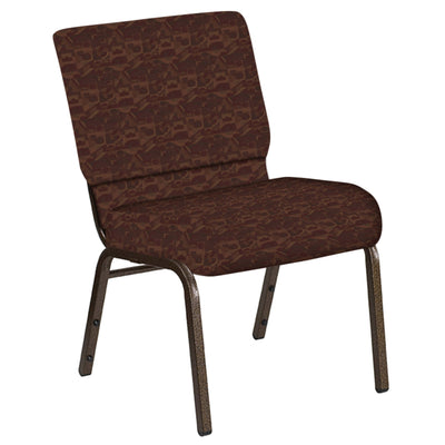 21''W Church Chair in Perplex Fabric - Gold Vein Frame
