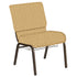 21''W Church Chair in Scatter Fabric with Book Rack - Gold Vein Frame