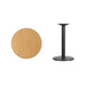 Natural |#| 24inch Round Natural Laminate Table Top with 18inch Round Table Height Base