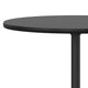 Black |#| 24" Round Wood Cocktail Table with 30" and 42" Columns