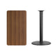 Walnut |#| 24x42 Rectangular Walnut Laminate Table Top & 24inch Round Bar Height Table Base