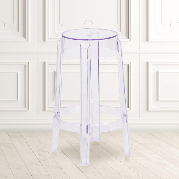 25.75inch High Transparent Counter Height Stool - Restaurant & Bar Furniture