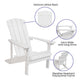 White |#| Indoor/Outdoor Adirondack Style Side Table and 2 Chair Set in White