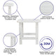 White |#| Indoor/Outdoor Adirondack Style Side Table and 2 Chair Set in White