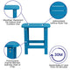 Blue |#| Indoor/Outdoor Adirondack Style Side Table and 2 Chair Set in Blue