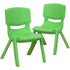 2 Pack Plastic Stackable School Chair with 10.5" Seat Height