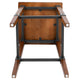 2 Pack Commercial Grade Rustic Walnut Industrial Style Backless Wood Barstool