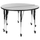 Grey |#| 2 Piece Mobile 47.5inch Circle Flexible Grey Adjustable Activity Table Set