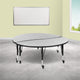 Grey |#| 2 Piece Mobile 60inch Circle Flexible Grey Kids Activity Table Set
