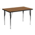 30''W x 48''L Rectangular Thermal Laminate Activity Table - Standard Height Adjustable Legs
