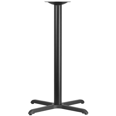 30'' x 30'' Restaurant Table X-Base with 3'' Dia. Bar Height Column - View 1