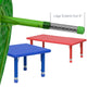 Green |#| 35inchW x 65inchL Half-Moon Green Plastic Height Adjustable Activity Table