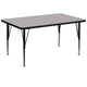 Gray |#| 36inchW x 72inchL Rectangular Grey Thermal Laminate Adjustable Activity Table