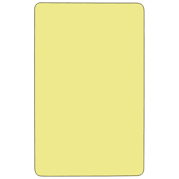 Red |#| 36inchW x 72inchL Rectangular Red Thermal Laminate Adjustable Activity Table