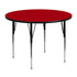 48'' Round Thermal Laminate Activity Table - Standard Height Adjustable Legs