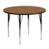 48'' Round Thermal Laminate Activity Table - Standard Height Adjustable Legs