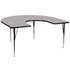60''W x 66''L Horseshoe Thermal Laminate Activity Table - Standard Height Adjustable Legs