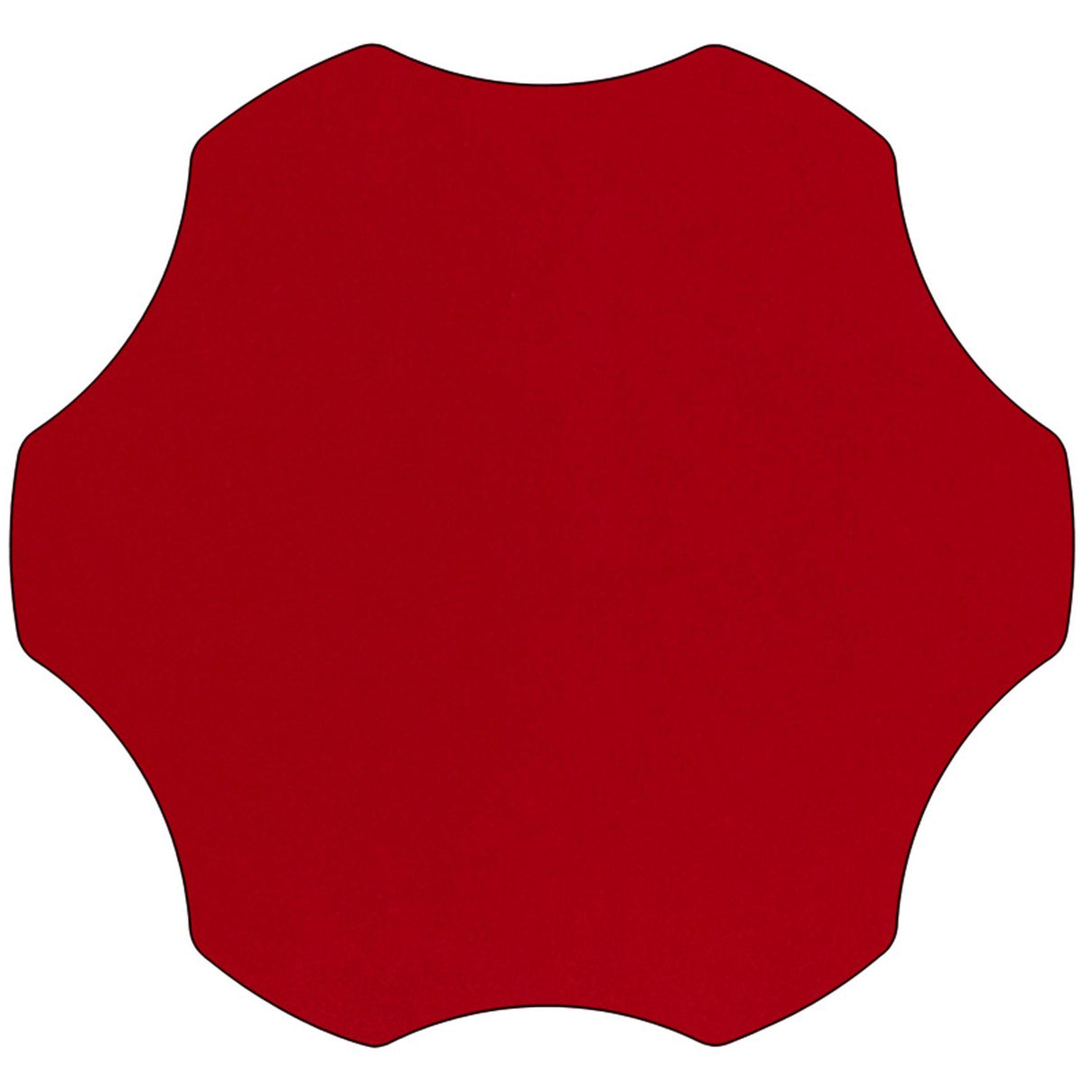 Red |#| 60inch Flower Red Thermal Laminate Activity Table - Standard Height Adjustable Legs
