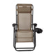 Brown |#| 2 Pack Adjustable Mesh Zero Gravity Lounge Chair with Cup Holder Tray - Brown