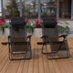 Black |#| 2 Pack Adjustable Mesh Zero Gravity Lounge Chair with Cup Holder Tray - Black
