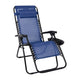 Navy |#| 2 Pack Adjustable Mesh Zero Gravity Lounge Chair with Cup Holder Tray - Navy