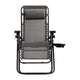 Gray |#| 2 Pack Adjustable Mesh Zero Gravity Lounge Chair with Cup Holder Tray - Gray