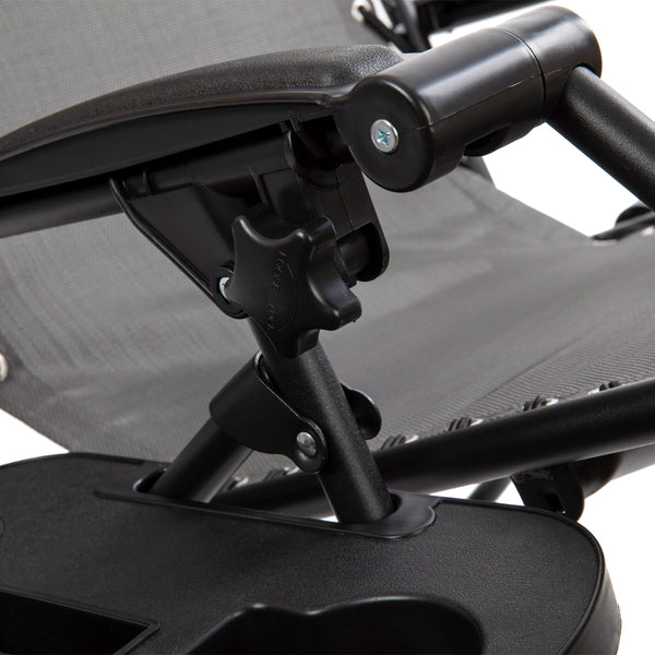 Gray |#| 2 Pack Adjustable Mesh Zero Gravity Lounge Chair with Cup Holder Tray - Gray