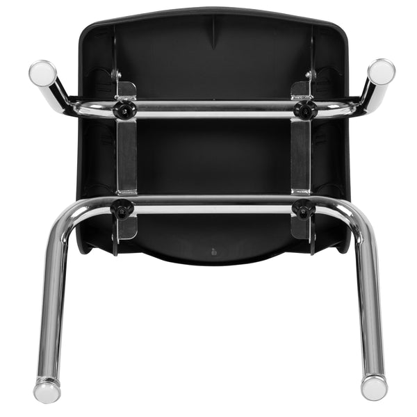 Black |#| Black Student Stack Chair 12inchH Seat - School Classroom Chair - Daycare Chair