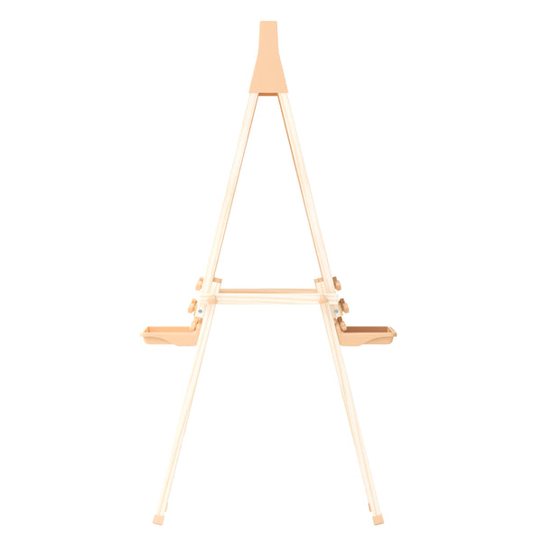 Commercial Wooden Standing Art Easel with Chalkboard & Dry Erase Board-Natural