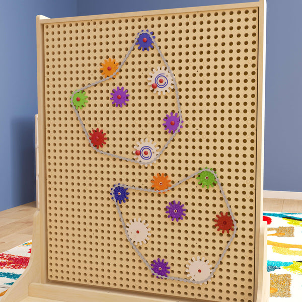 Multicolor 79 Piece Chain and Gears Accessory Set for Modular STEAM Wall Systems