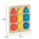 Commercial Grade Wooden Basic Shapes and Colors Puzzle - Natural/Multicolor