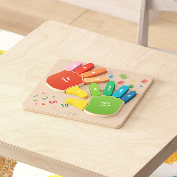 Commercial Grade Wooden Hand Counting STEM Learning Board - Natural/Multicolor