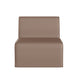 Commercial Grade Armless Modular 1-Seater Classroom Sofa - Neutral Vinyl