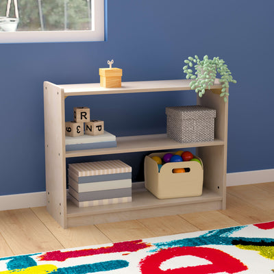 Bright Beginnings Commercial Grade Wooden Classroom Open Storage Unit, Safe, Kid Friendly Design