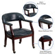 Navy Vinyl |#| Navy Vinyl Luxurious Conference Chair with Accent Nail Trim and Casters