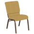 Embroidered 18.5''W Church Chair in Arches Fabric - Gold Vein Frame