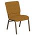 Embroidered 18.5''W Church Chair in Jasmine Fabric - Gold Vein Frame