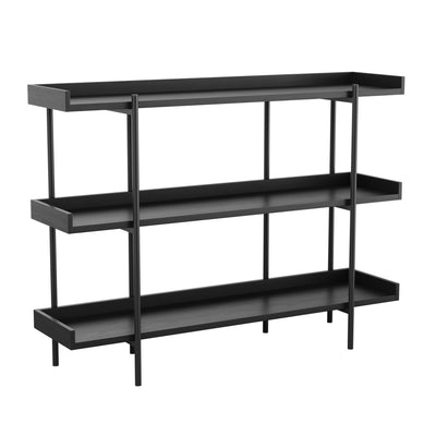 Emmett 3 Shelf Storage Display Unit Bookcase with Metal Frame - View 1