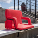 Red |#| Extra Wide Red Reclining Backpack Stadium Chair with Armrests & Storge Pockets