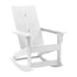 Finn Modern Commercial Grade All-Weather 2-Slat Poly Resin Wood Rocking Adirondack Chair with Rust Resistant Stainless Steel Hardware