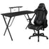 Gaming Desk and Reclining Gaming Chair Set with Cup Holder, Headphone Hook, and Monitor/Smartphone Stand