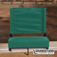 Hunter Green |#| 500 lb. Rated Lightweight Stadium Chair-Handle-Padded Seat, Hunter Green