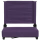 Dark Purple |#| 500 lb. Rated Lightweight Stadium Chair-Handle-Padded Seat, Dark Purple