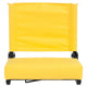 Yellow |#| 500 lb. Rated Lightweight Stadium Chair-Handle-Padded Seat, Yellow